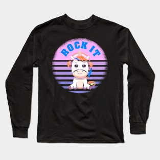 Unicorn Rock IT Retro Long Sleeve T-Shirt